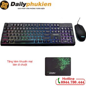 Bộ bàn phím chuột giả cơ Tomato S100 led