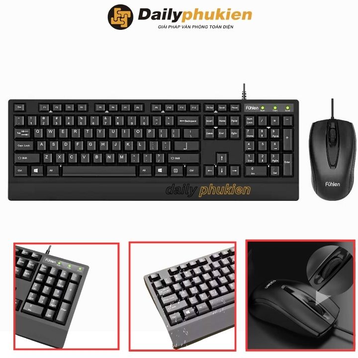 Bộ bàn phím chuột có dây Fuhlen L650 chính hãng