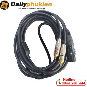 Cáp chuyển jack canon cái sang AV hoa sen dài 3m