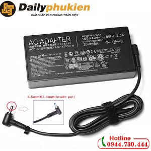 Sạc laptop MSI GF63 20v 6a 120W