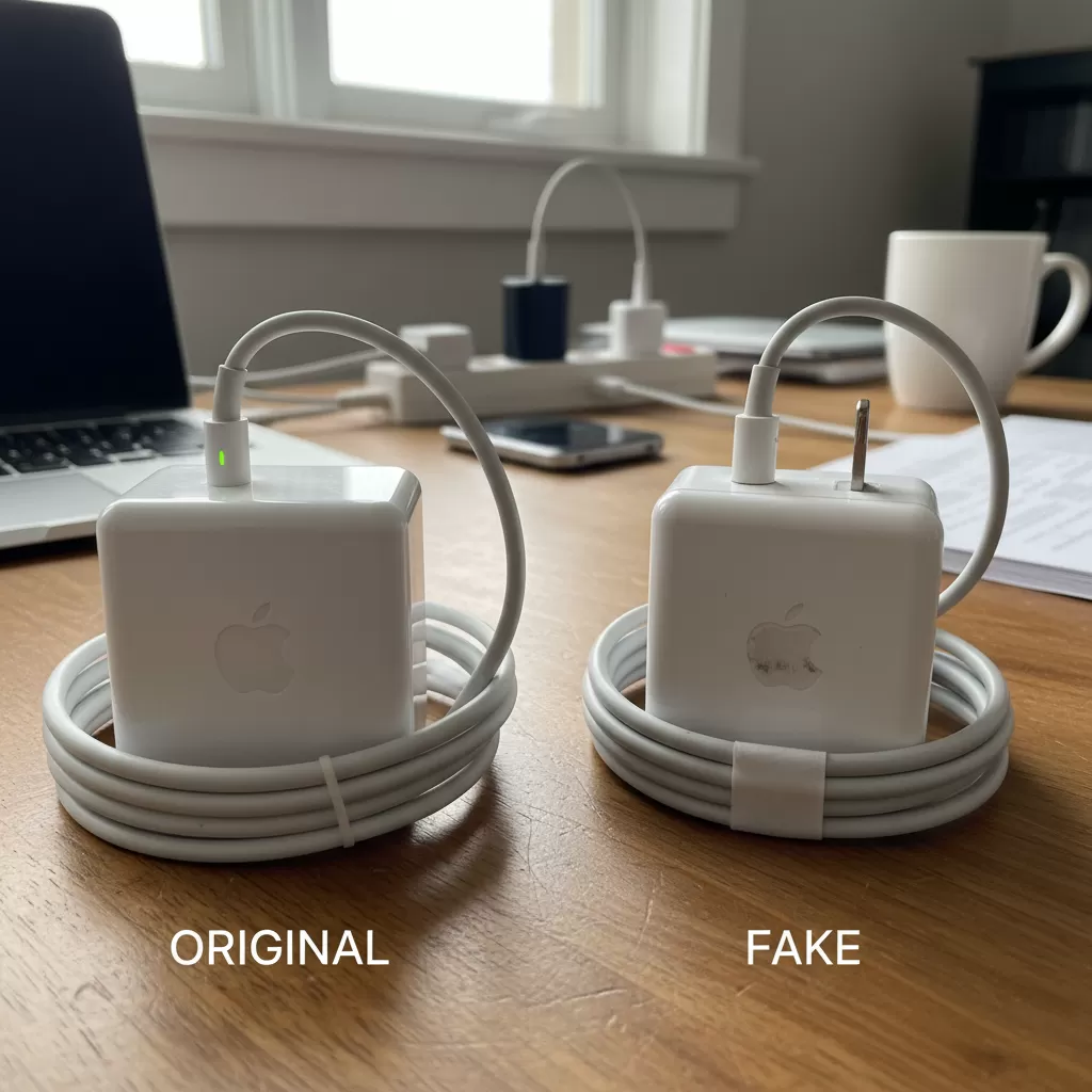gemini_image_1772165265 Phân biệt sạc laptop chính hãng và sạc kém chất lượng để bảo vệ thiết bị