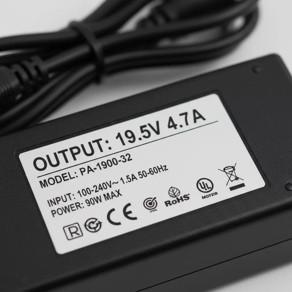 Các thông số kỹ thuật quan trọng cần lưu ý trên nhãn của sạc laptop