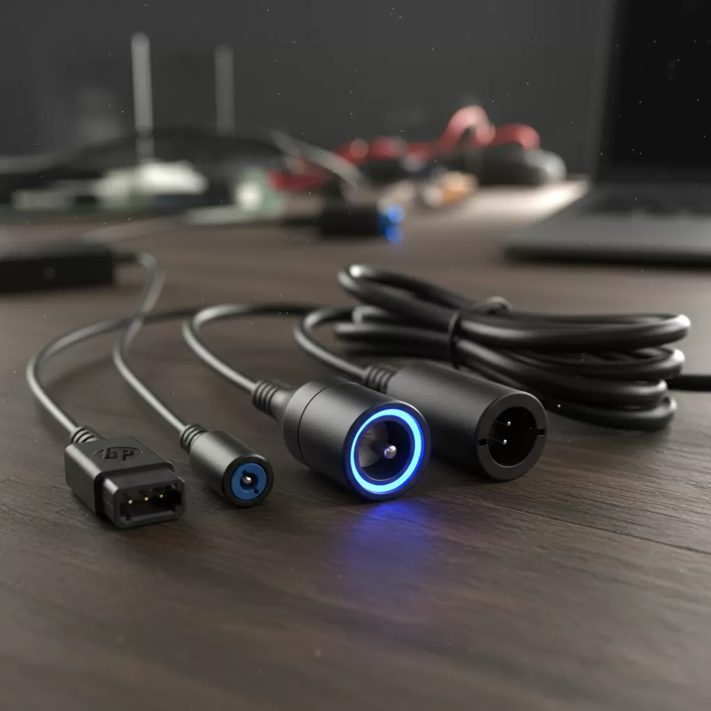 Hình ảnh minh họa các loại đầu sạc laptop chân kim phổ biến hiện nay