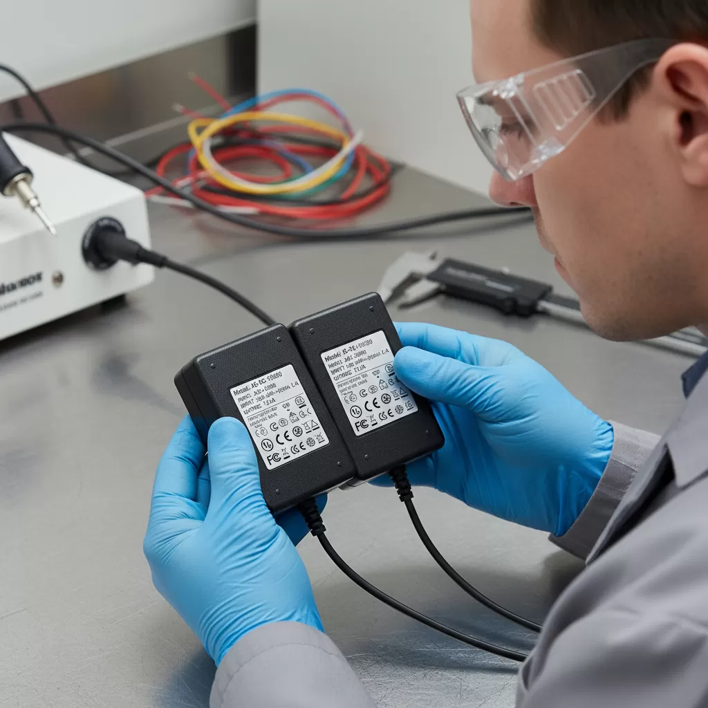 gemini_image_1772176961 Luôn kiểm tra kỹ chỉ số Volt và Amp trước khi kết nối adapter với thiết bị