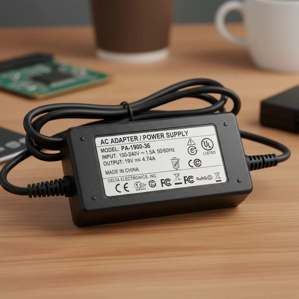 gemini_image_1772178196 Kiểm tra kỹ các thông số kỹ thuật trên nhãn dán của adapter nguồn trước khi thay thế