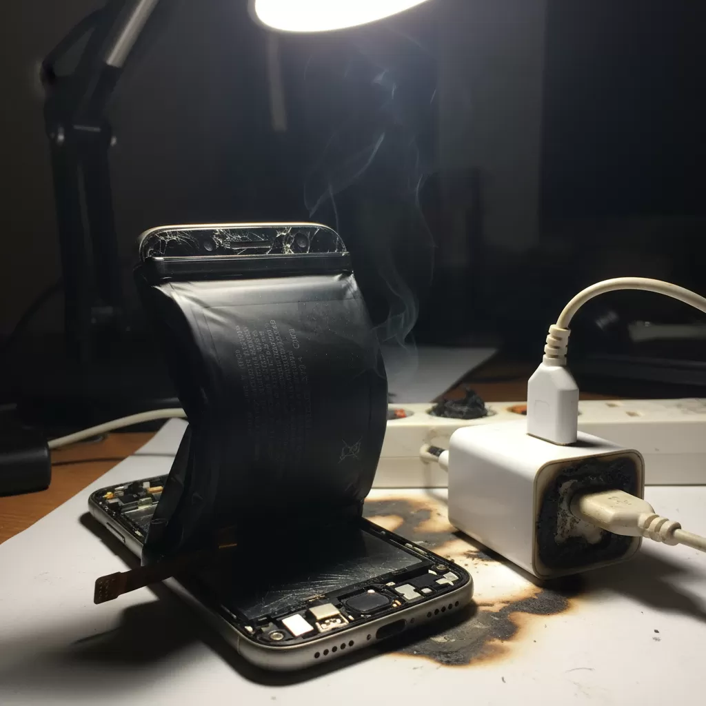 Pin điện thoại bị phồng do sử dụng adapter không đạt chuẩn