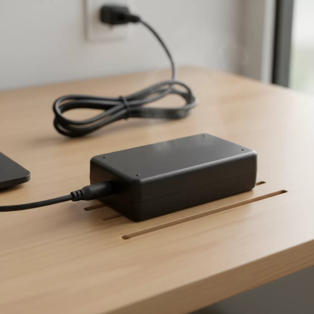 Đặt adapter trên bề mặt phẳng và thoáng mát giúp tản nhiệt hiệu quả hơn