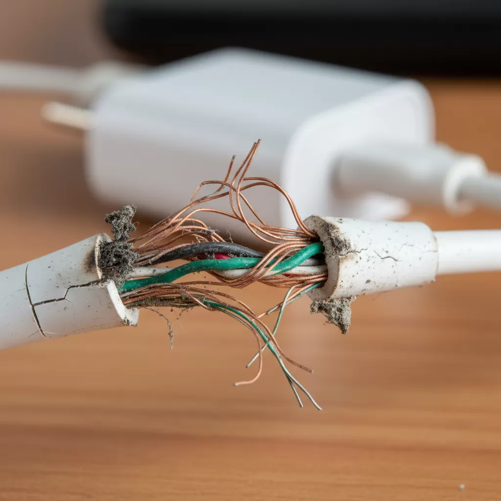 Sử dụng sạc kém chất lượng hoặc để dây bị gãy gập là nguyên nhân chính dẫn đến hư hỏng