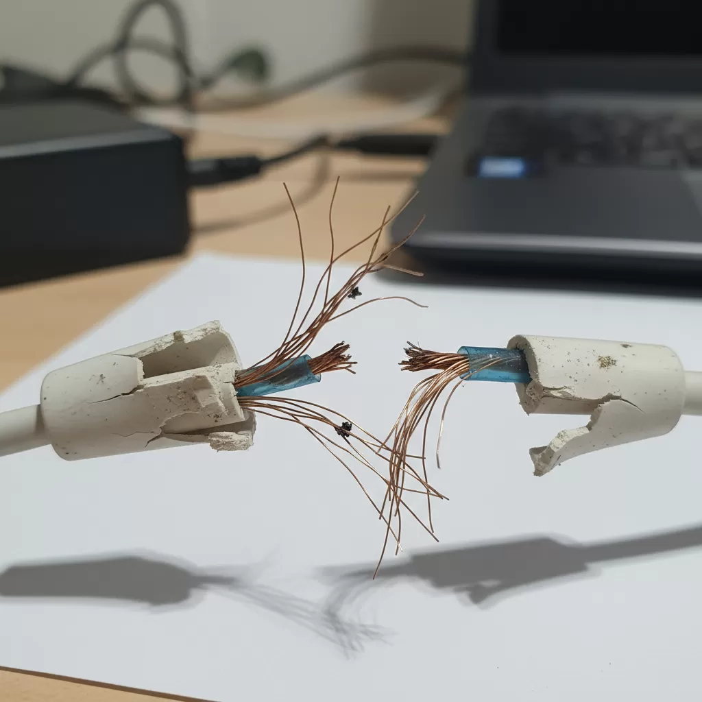 Thói quen cuộn dây sạc quá chặt dễ dẫn đến tình trạng đứt gãy lõi dây bên trong