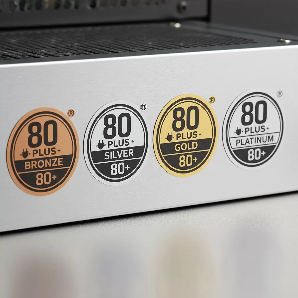 Các cấp độ chứng chỉ 80 Plus giúp nhận biết hiệu suất chuyển đổi năng lượng của bộ nguồn