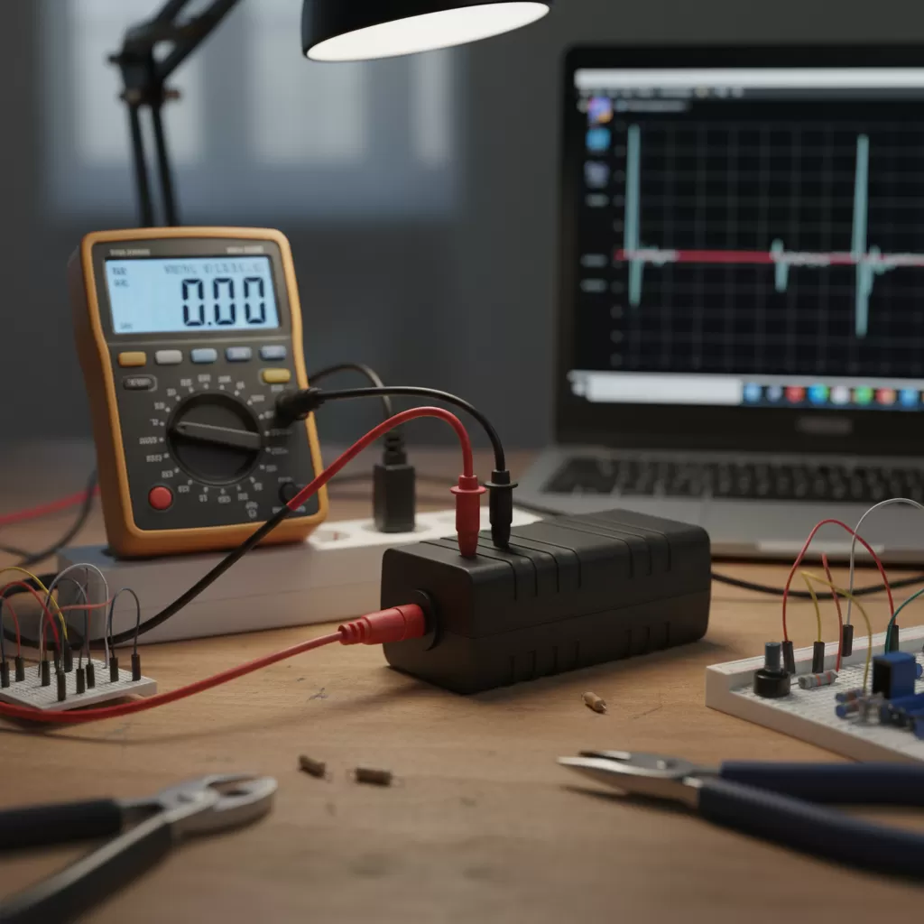 Kiểm tra độ ổn định điện áp là bước quan trọng khi so sánh hiệu năng giữa các loại adapter