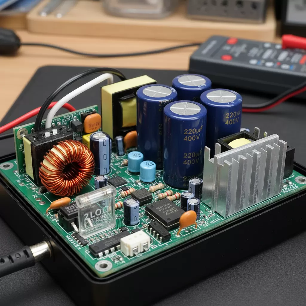 Linh kiện bên trong adapter chất lượng cao thường được thiết kế với các mạch bảo vệ an toàn chuyên dụng