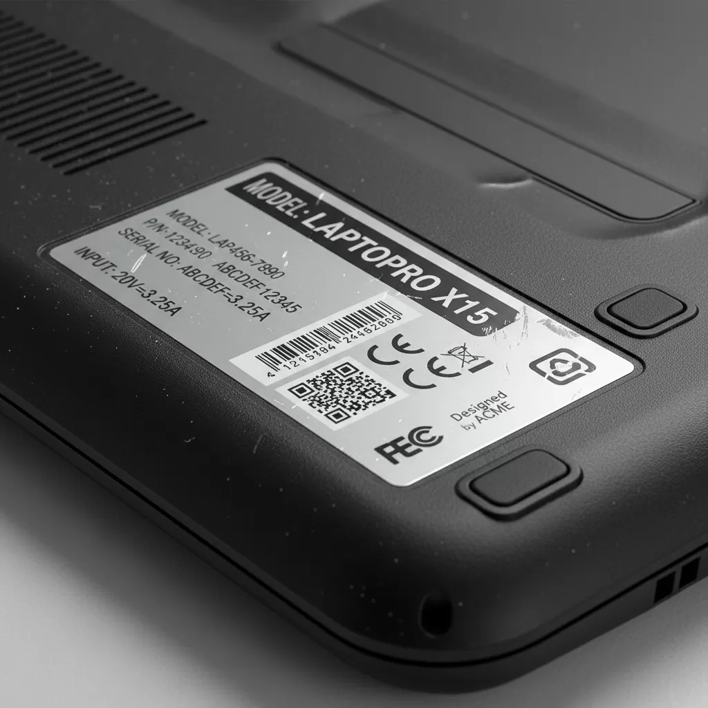 Kiểm tra mã model máy ở mặt dưới của laptop để xác định chính xác dòng máy