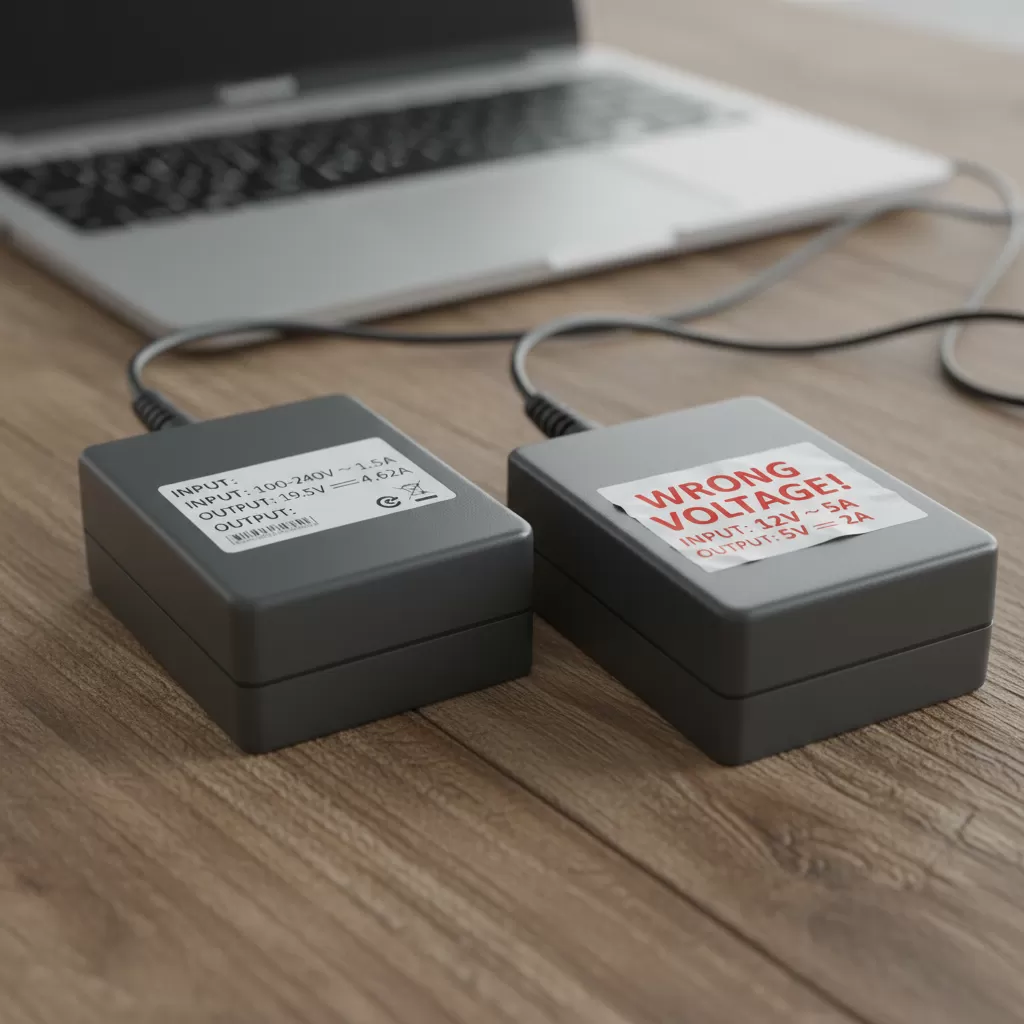 Việc sử dụng sạc laptop không đúng thông số kỹ thuật tiềm ẩn nhiều rủi ro cho thiết bị